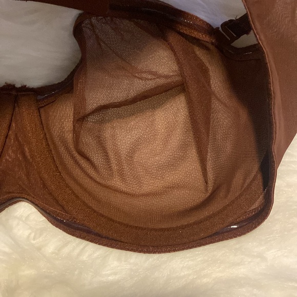 NEW SKIMS Ultra Fine Mesh Scoop Bra Underwire, Brown Mahogany Size 42A Ultrafine - Picture 14 of 14